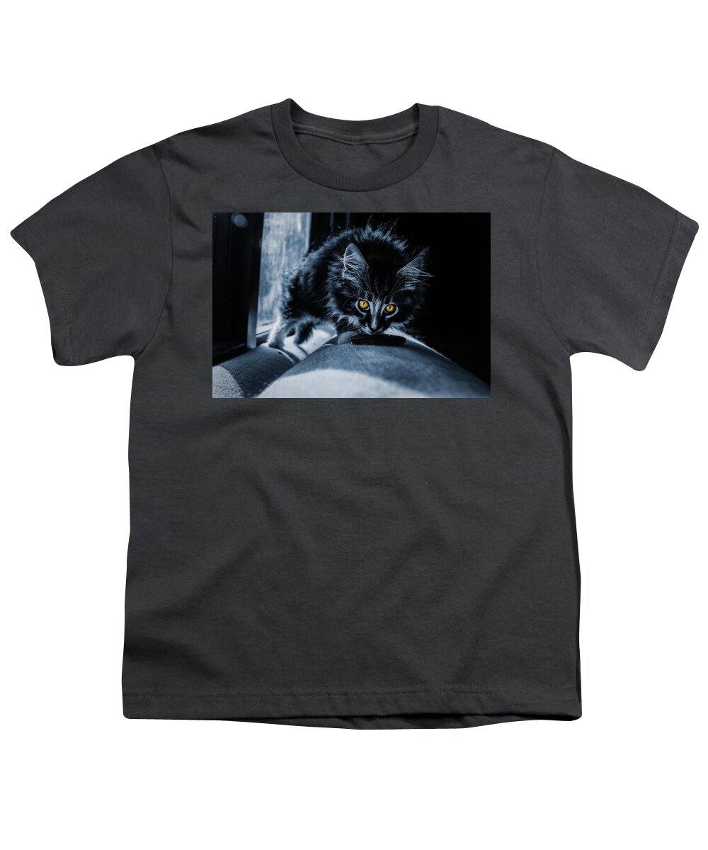 Cat Youth T-Shirt featuring the photograph The Explorer by Jaroslav Buna