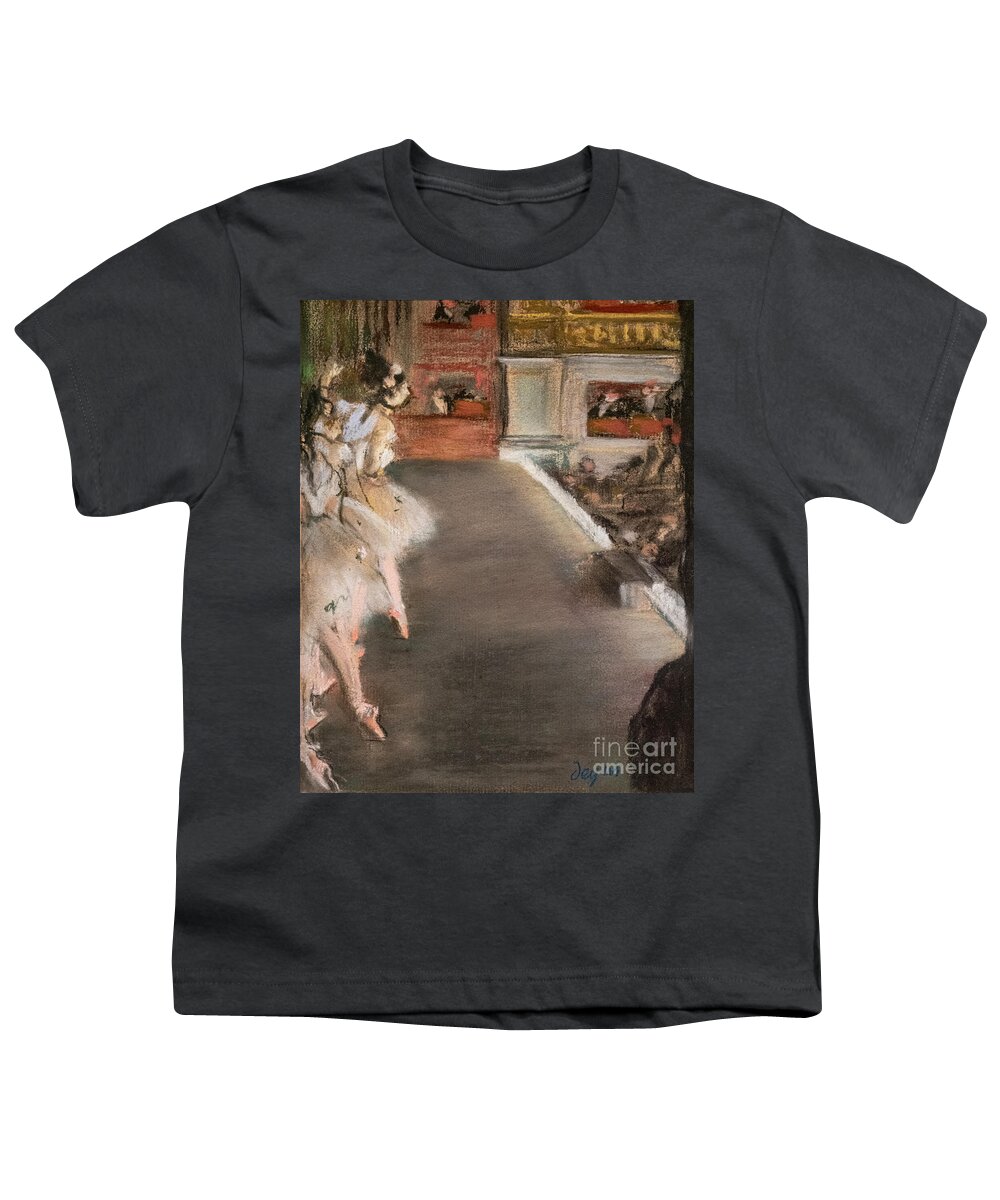 Dance Youth T-Shirt featuring the painting The Opera Circa 1877 Pastel On Monotype by Edgar Degas