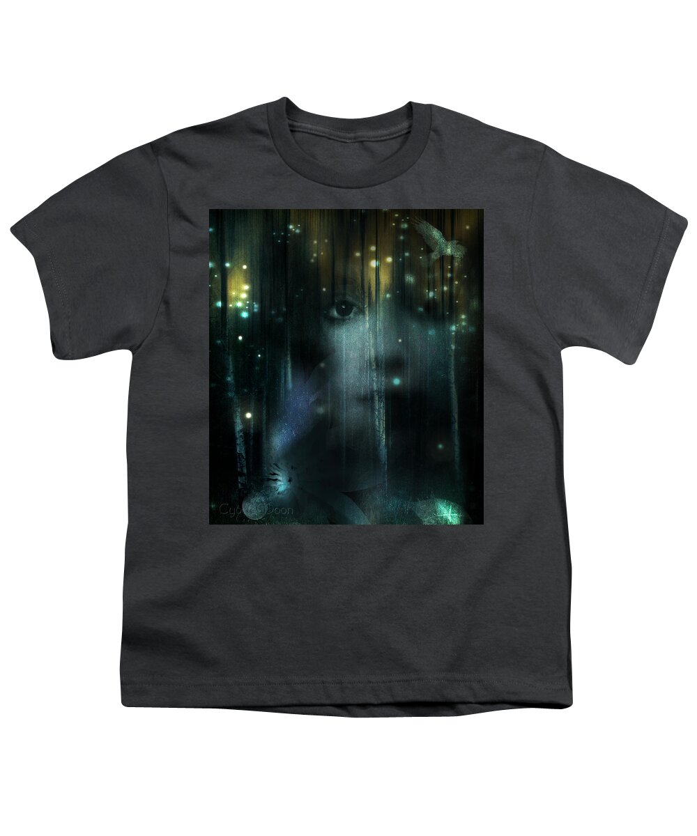  Youth T-Shirt featuring the photograph Though The Bird Is On The Wing by Cybele Moon