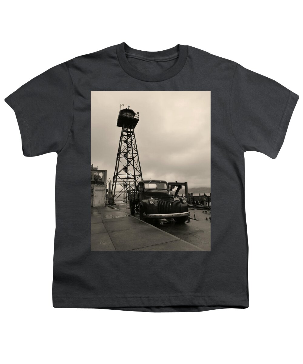 Alcatraz Federal Penitentiary Youth T-Shirt featuring the photograph Time Served by Gordon Beck