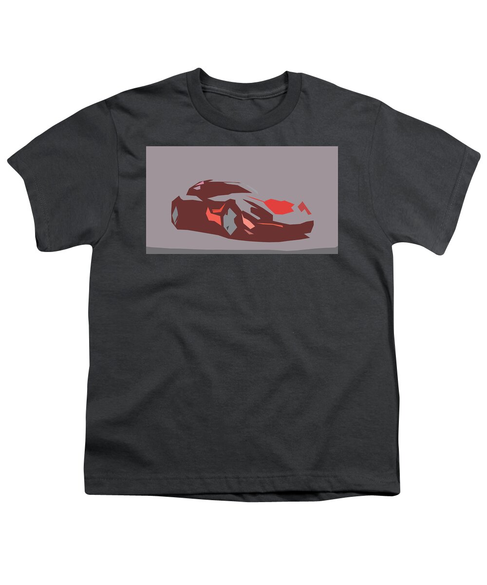 Car Youth T-Shirt featuring the digital art TVR Sagaris Abstract Design by CarsToon Concept