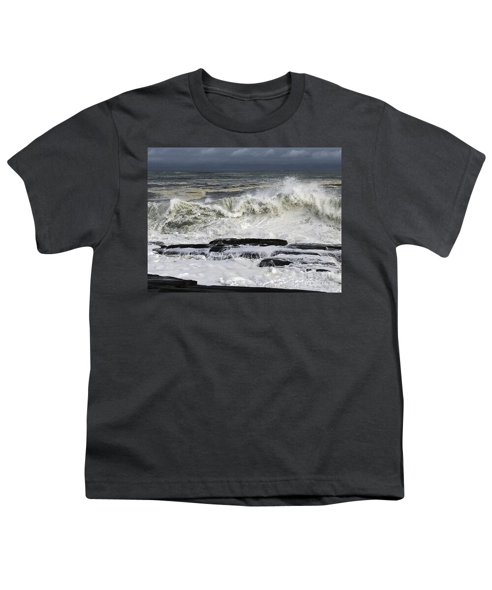 Two Lights State Park Youth T-Shirt featuring the photograph Two Lights State Park, Maine by Jeanette French