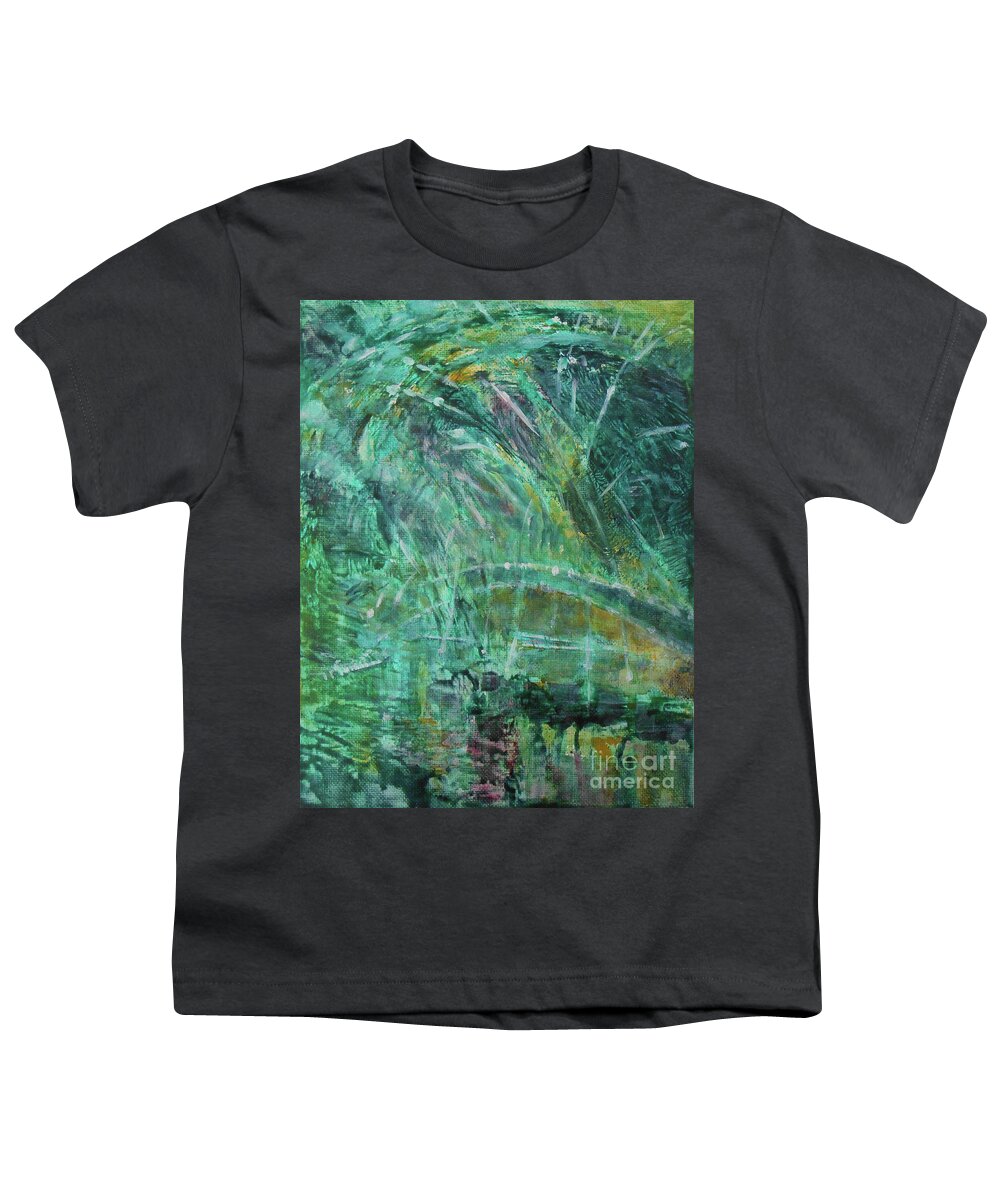 Abstract Youth T-Shirt featuring the painting Under The Bridge by Jane See