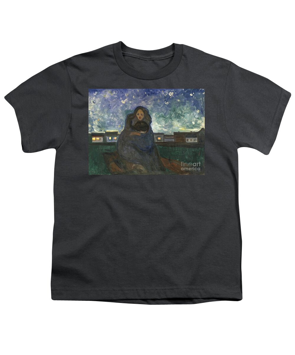 Munch Youth T-Shirt featuring the painting Under the Stars by Edvard Munch