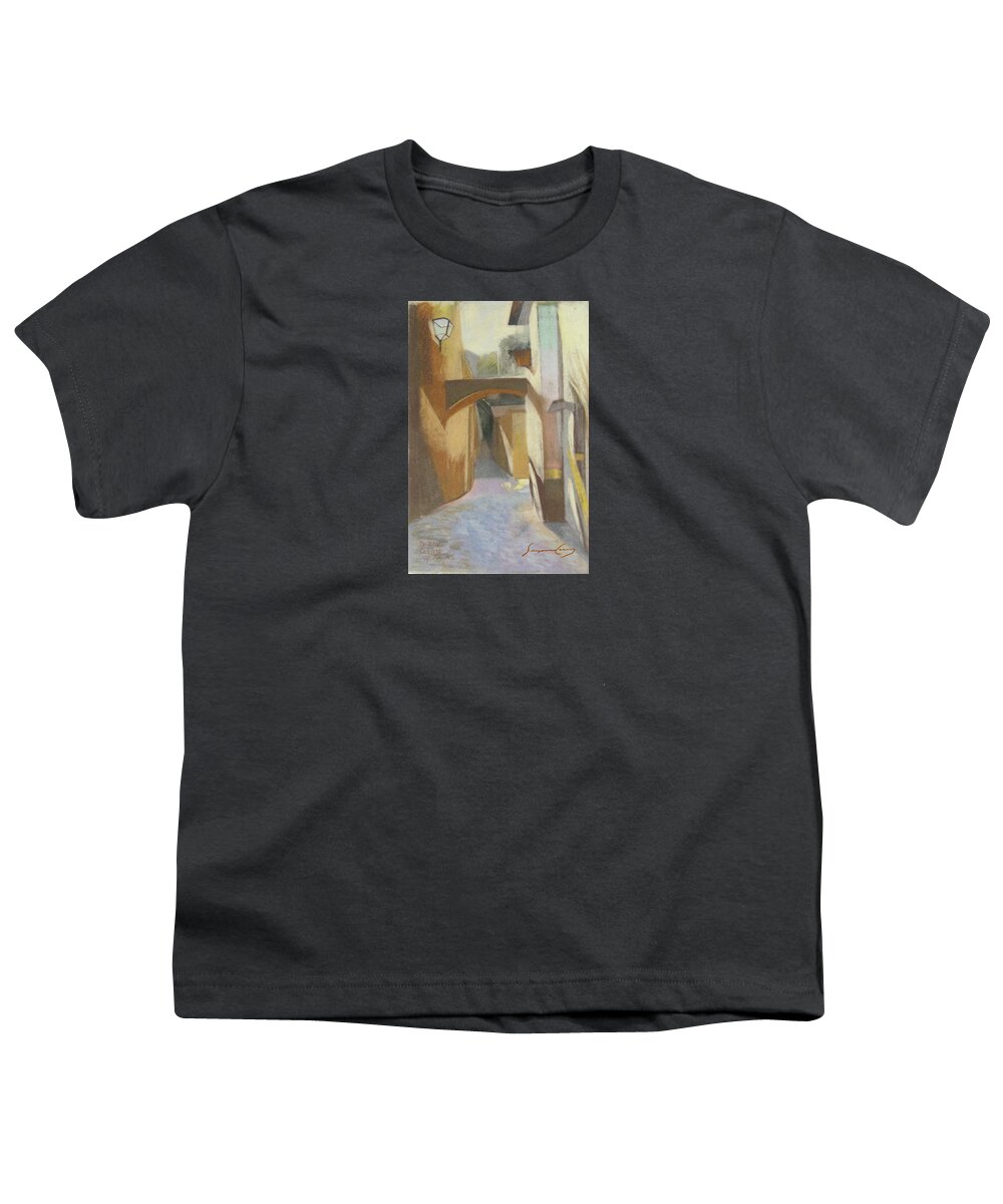 Architecture Youth T-Shirt featuring the painting View of Italian Arch by Suzanne Giuriati Cerny
