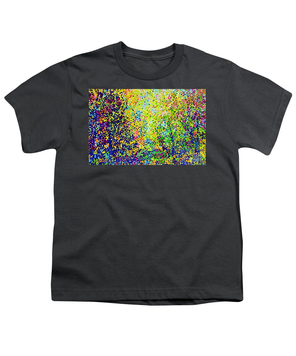 Wild Forest Wild Youth T-Shirt featuring the painting Wild Forest by Santina Semadar Panetta