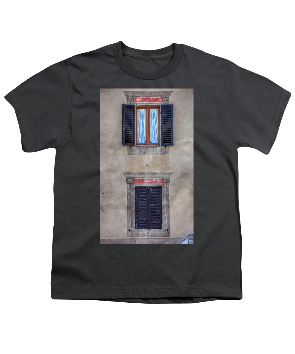 Window Youth T-Shirt featuring the photograph Windows of Montalcino by David Letts
