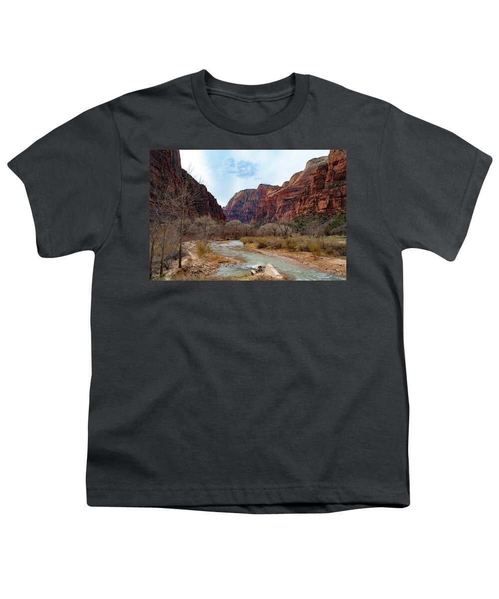 Zion Youth T-Shirt featuring the photograph Zion Canyon by Mark Duehmig