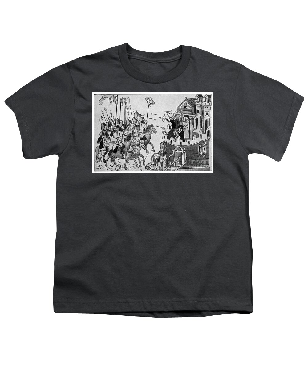 1241 Youth T-Shirt featuring the drawing Battle Of Legnica, 1241 #1 by Granger