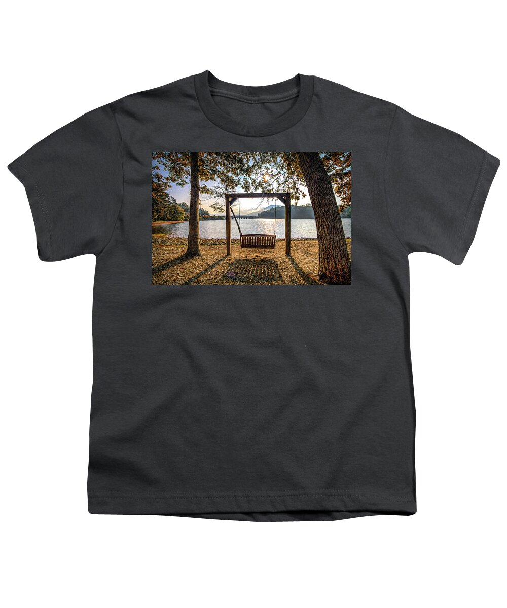 Swing Youth T-Shirt featuring the photograph Early Morning Swing #1 by Debra and Dave Vanderlaan