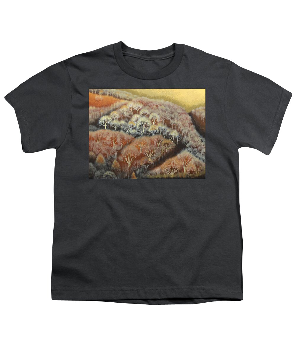  Youth T-Shirt featuring the painting Fall Tapestry #1 by Adrienne Dye