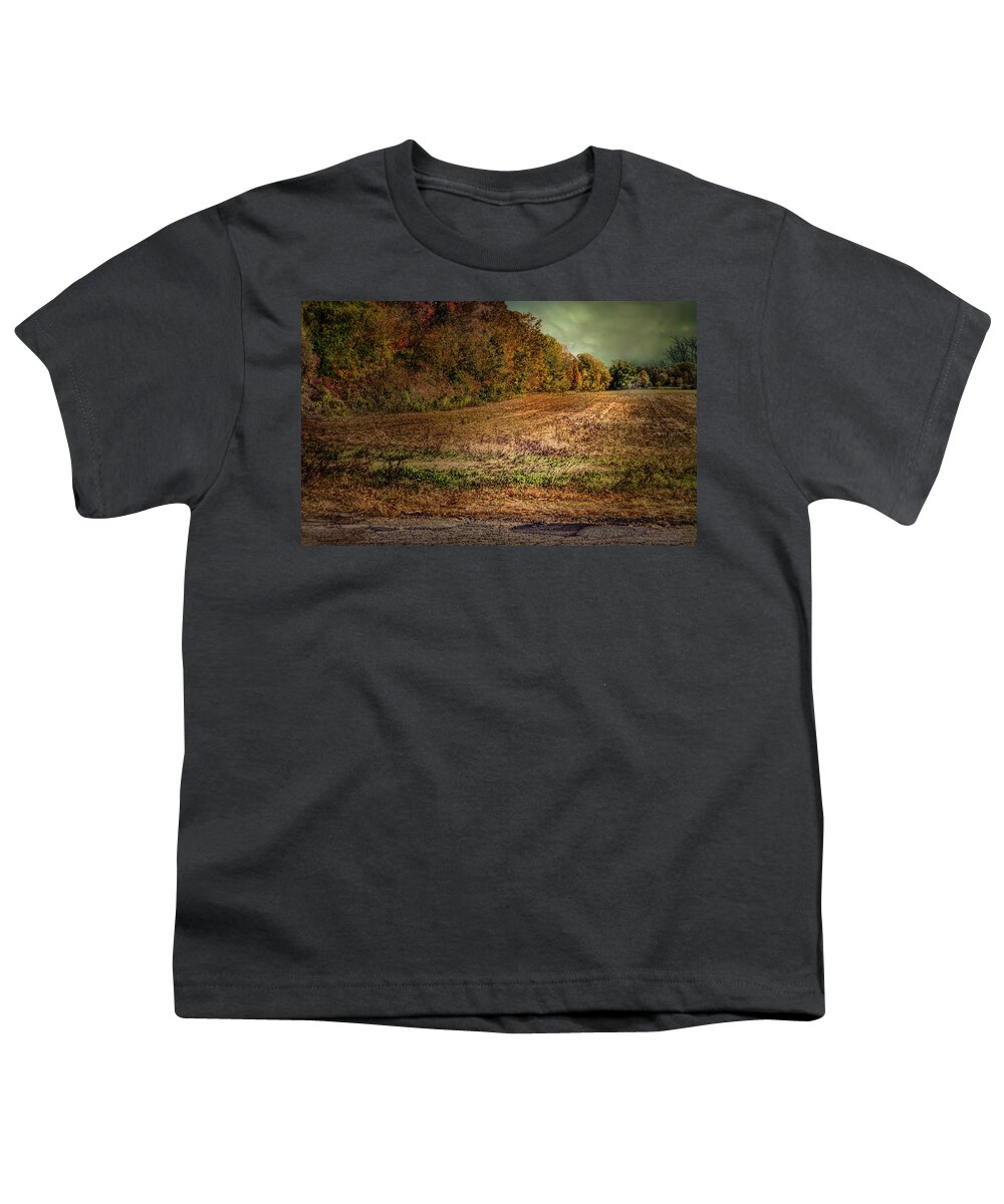 Autumn Youth T-Shirt featuring the photograph Field in Autumn #1 by Cordia Murphy