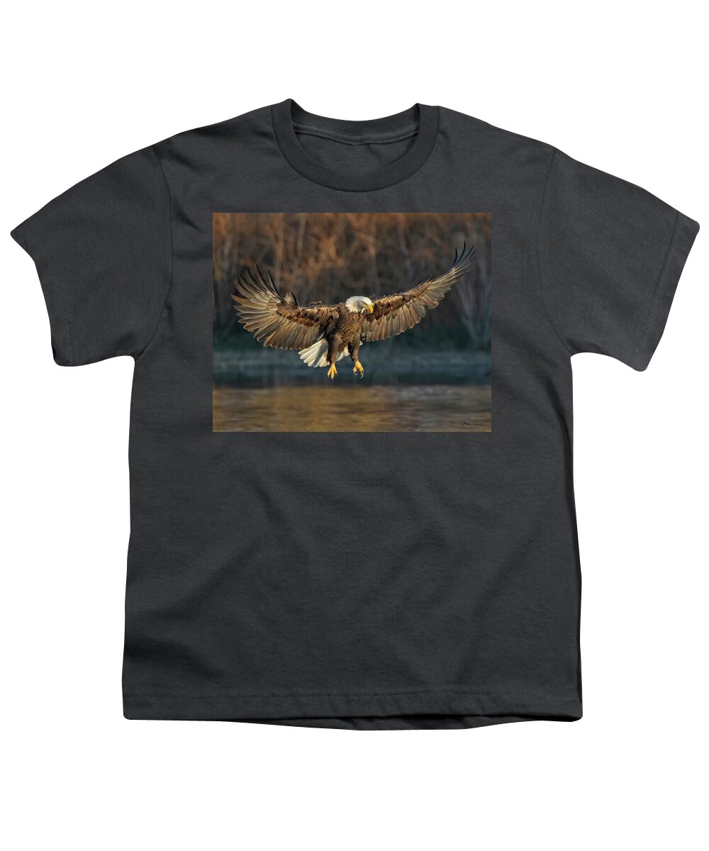Bald Eagle Youth T-Shirt featuring the photograph Majestic Bald Eagle #1 by Beth Sargent