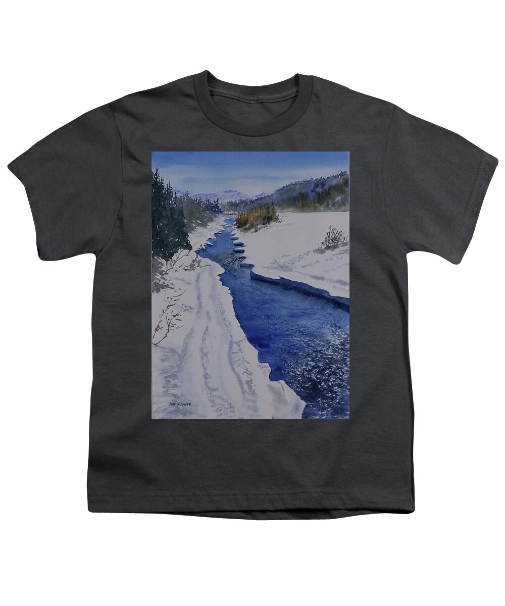 Landscape Youth T-Shirt featuring the painting May Day in Denali #1 by Deborah Horner