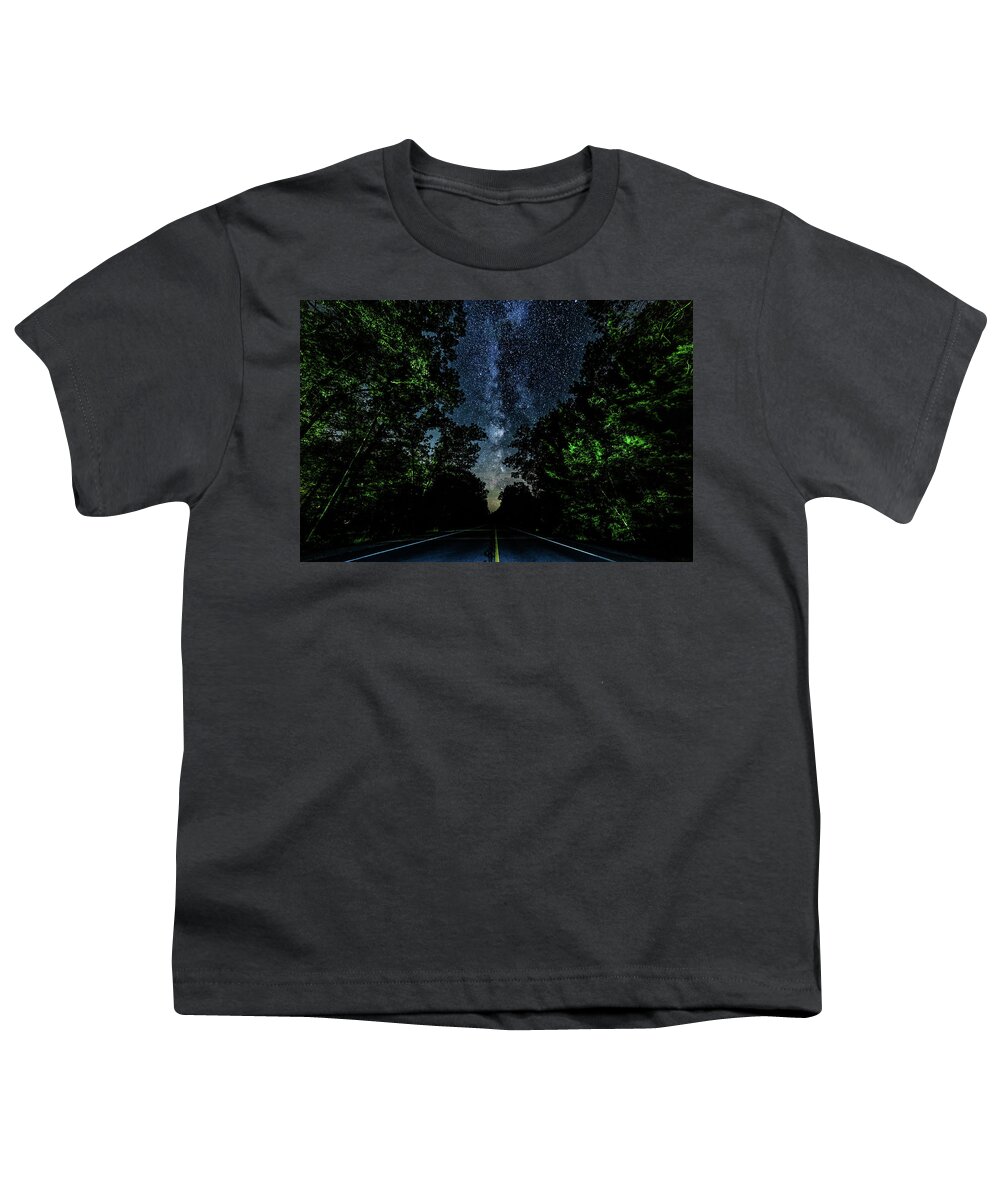 Milky Way Youth T-Shirt featuring the photograph Milky Way Higgins Lake by Joe Holley