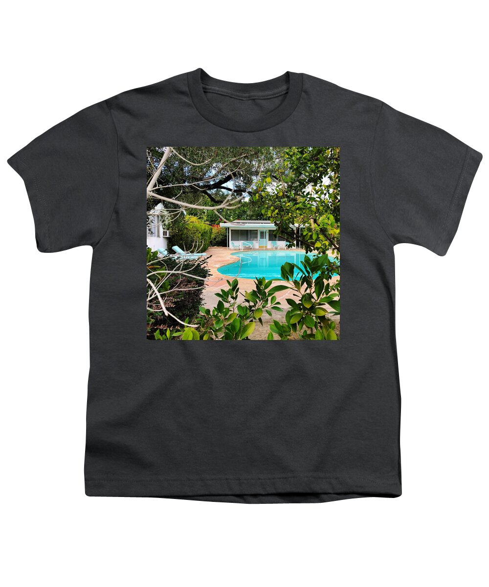  Youth T-Shirt featuring the photograph Palm Springs Pool by Julie Gebhardt