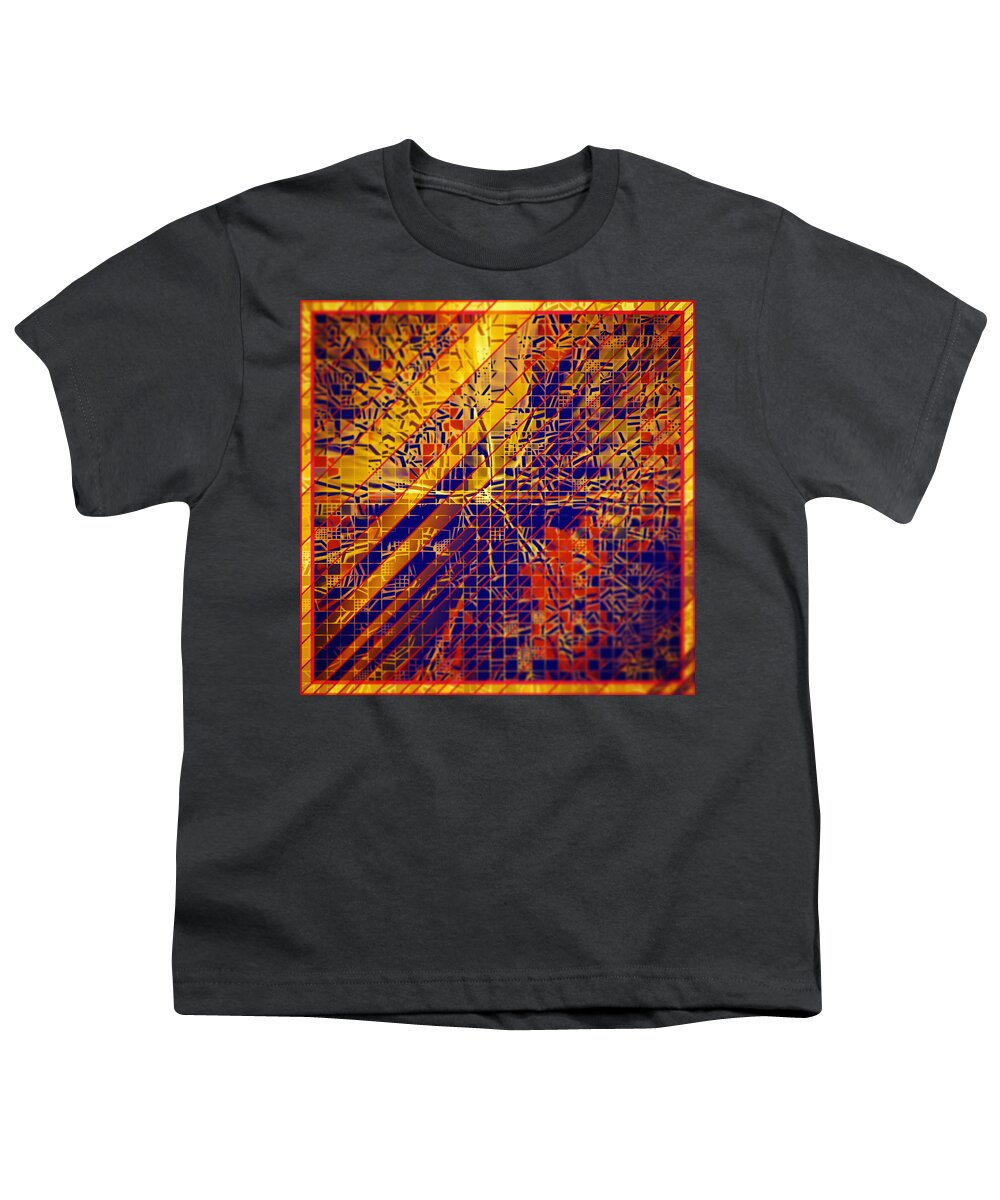 Abstract Youth T-Shirt featuring the digital art Pattern 36 #1 by Marko Sabotin