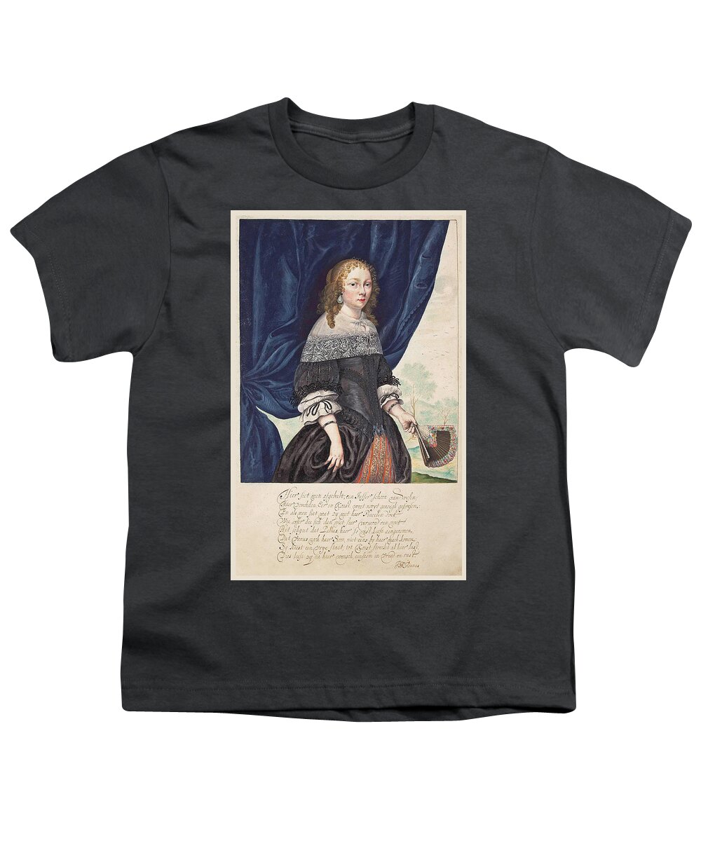 Gesina Ter Borch Youth T-Shirt featuring the drawing Self-portrait #2 by Gesina ter Borch