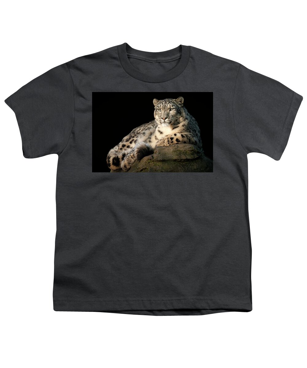 Animal Youth T-Shirt featuring the photograph Snow Leopard portrait #1 by Chris Boulton