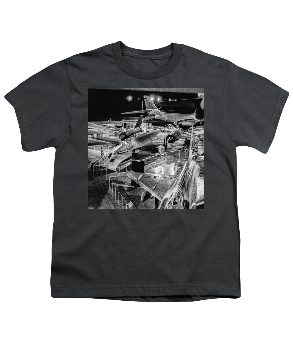 Sr-71 Youth T-Shirt featuring the photograph SR-71 Blackbird At The Dayton Air Force Museum by Dave Morgan
