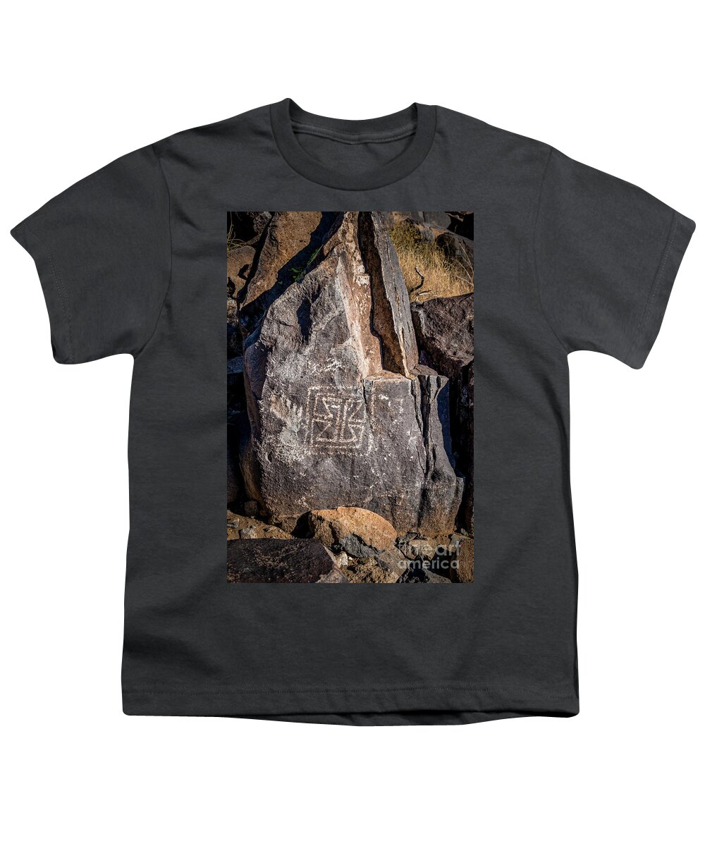 Ancient Youth T-Shirt featuring the photograph Three Rivers Petroglyphs #3 by Blake Webster