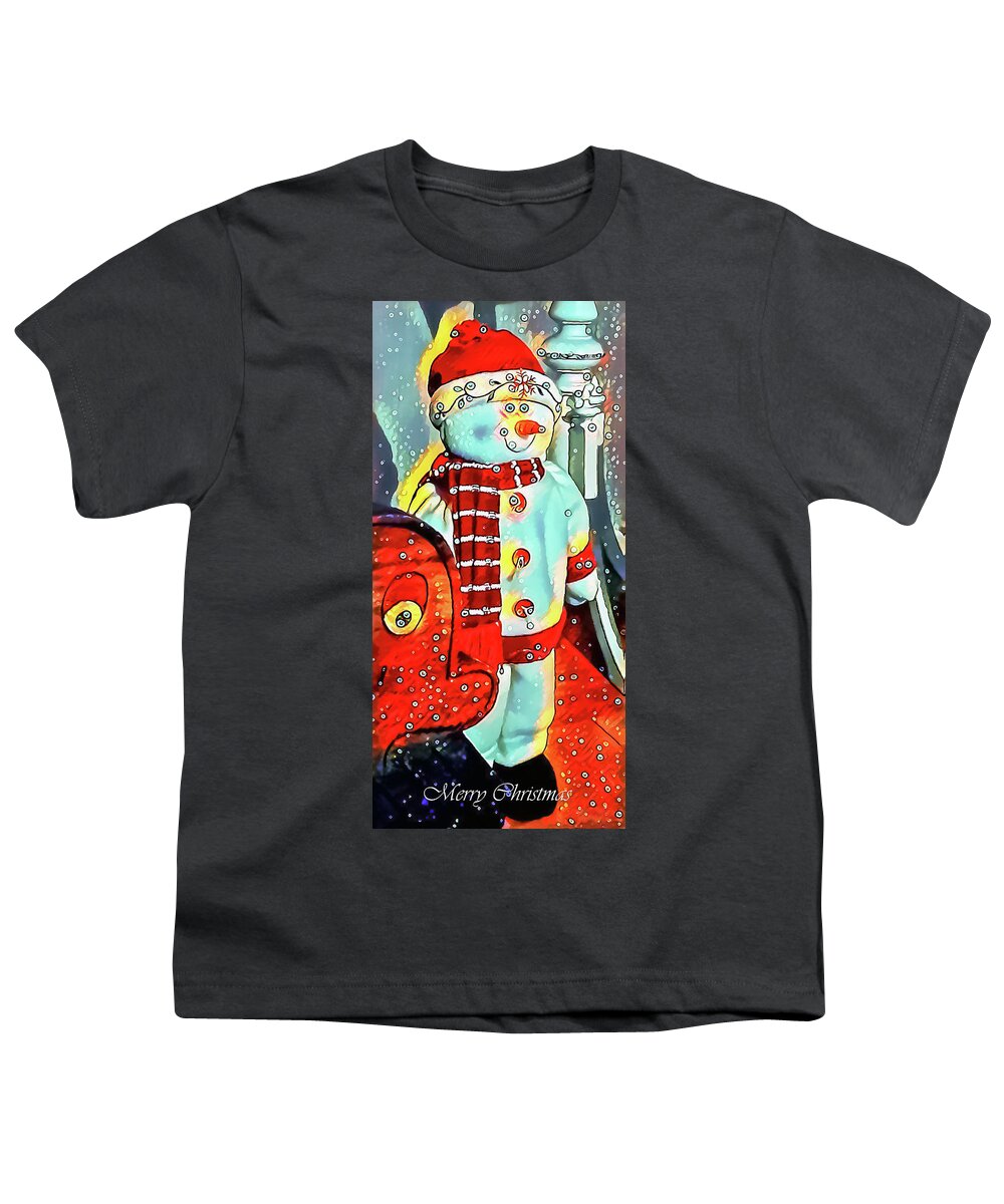 Christmas Youth T-Shirt featuring the digital art Christmas Card #16 by Elaine Berger