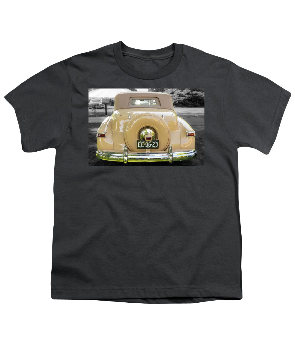 1900s Youth T-Shirt featuring the photograph 1942 Lincoln Continental #2 by Jack R Perry