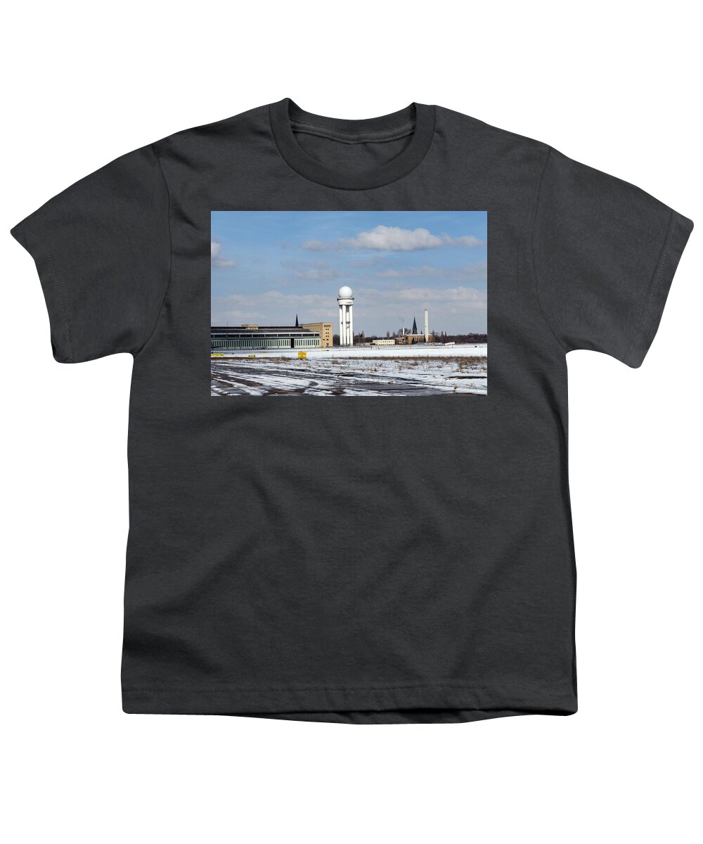 Architecture Youth T-Shirt featuring the photograph Berlin, Tempeholf #2 by Eleni Kouri