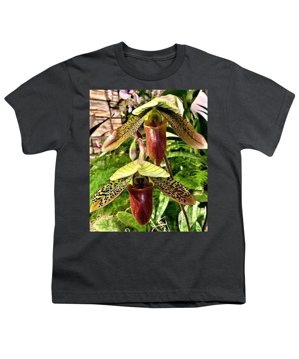 Flora Youth T-Shirt featuring the photograph Lady Slipper Orchid #2 by Bruce Bley