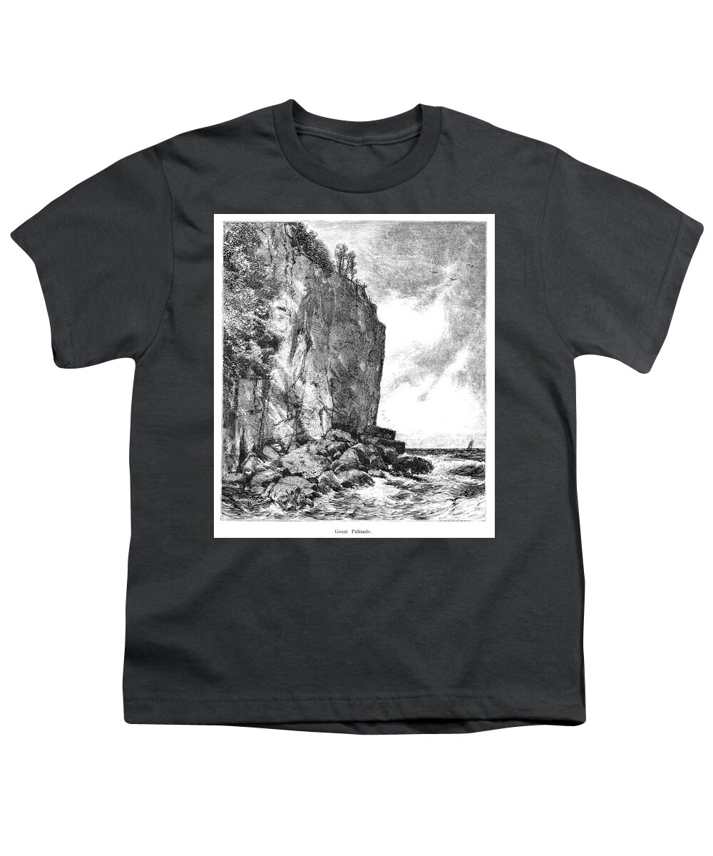 1872 Youth T-Shirt featuring the drawing Lake Superior #5 by William Hart
