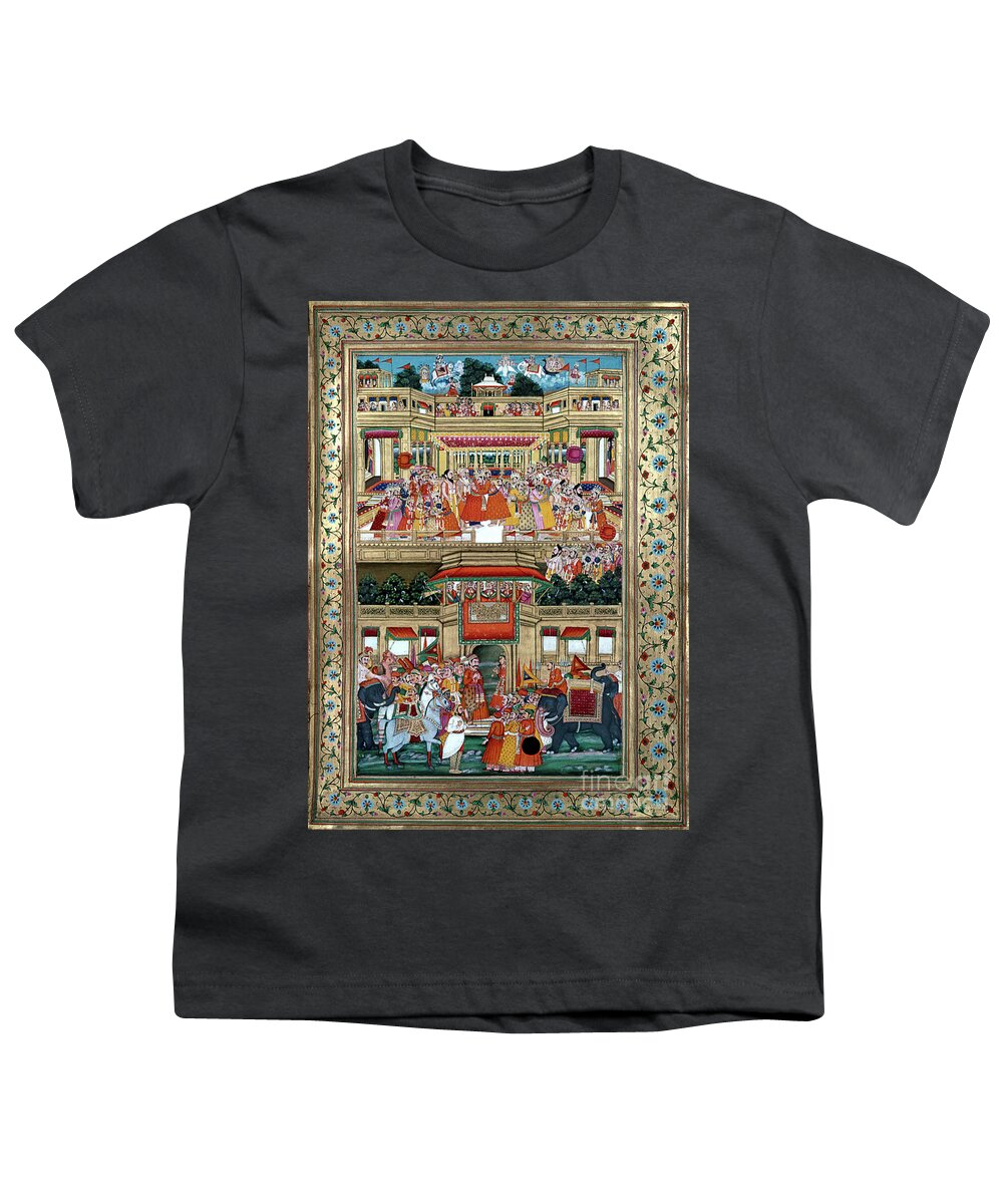 1813 Youth T-Shirt featuring the drawing Ramayana, 1813 #4 by Granger