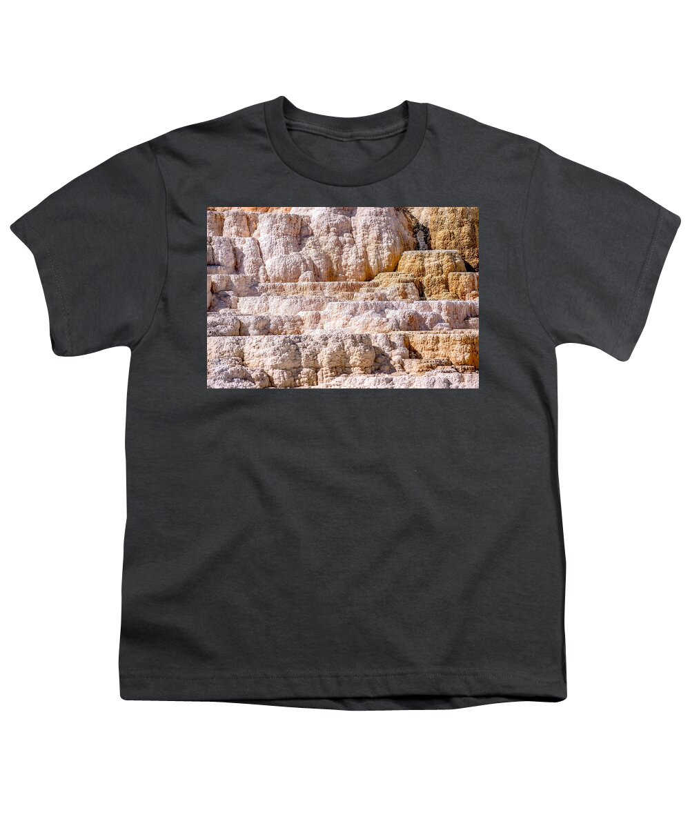  Mountains Youth T-Shirt featuring the photograph Travertine Terraces, Mammoth Hot Springs, Yellowstone #48 by Alex Grichenko