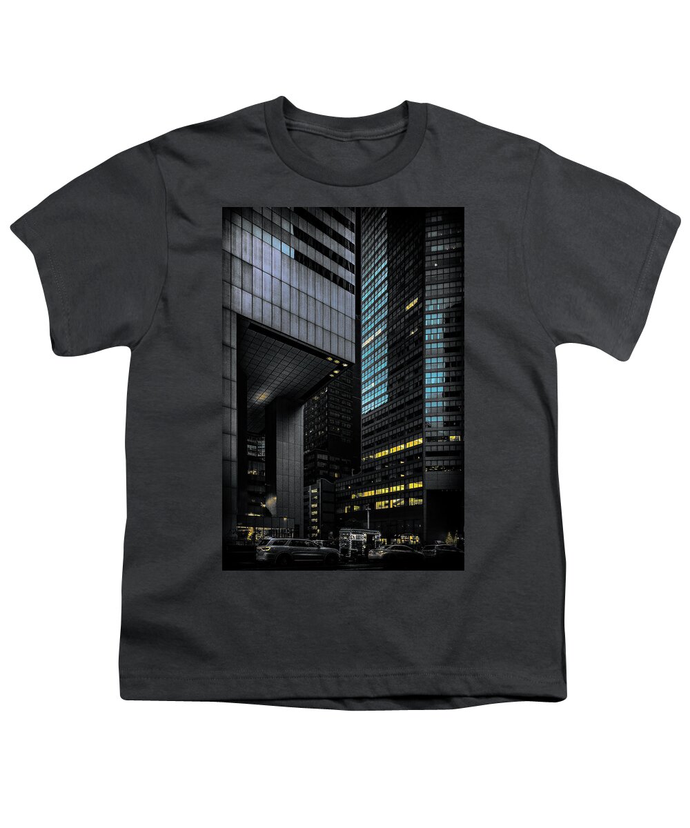 Intersection Youth T-Shirt featuring the photograph 53rd And Lex At Night by Chris Lord