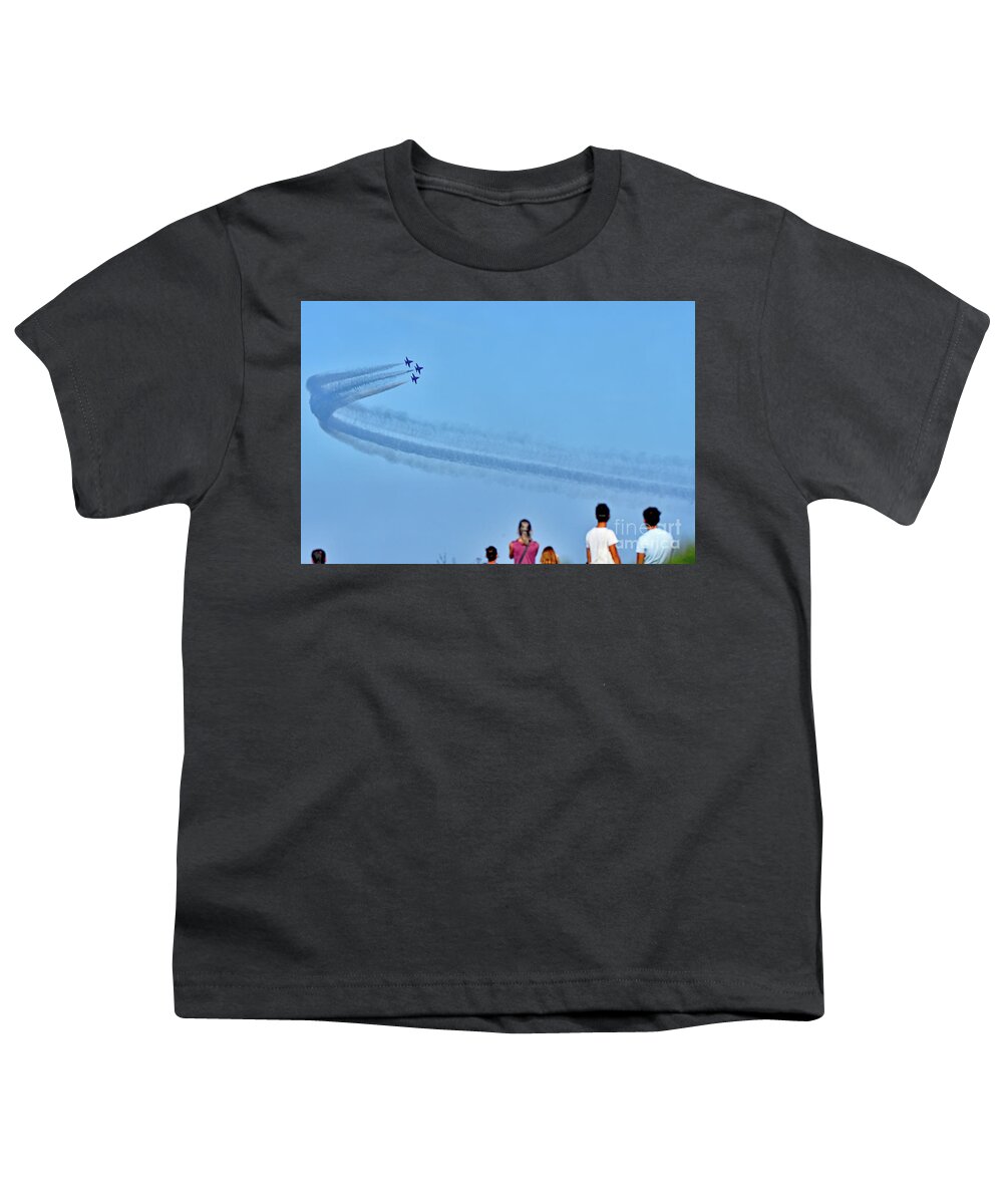 Blue Angel Youth T-Shirt featuring the photograph Blue Angel Air Show #8 by Amazing Action Photo Video