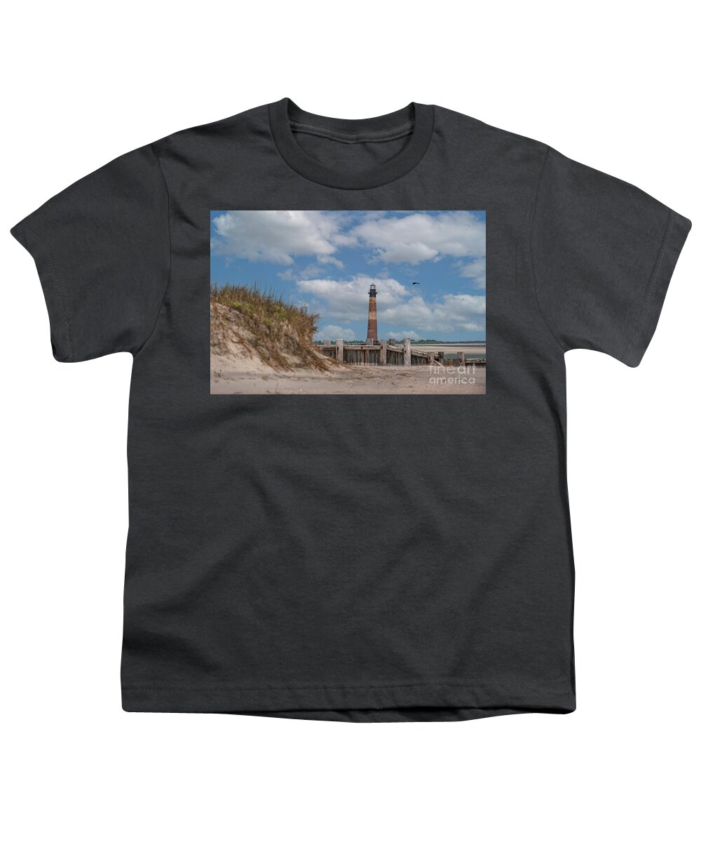 Morris Island Lighthouse Youth T-Shirt featuring the photograph Morris Island Lighthouse - Charleston South Carolina - Edge of America #1 by Dale Powell