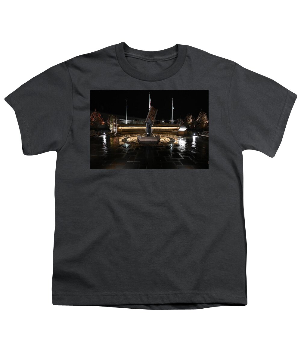 911 Youth T-Shirt featuring the photograph 911 Memorial - Kewaskm by Todd Zabel