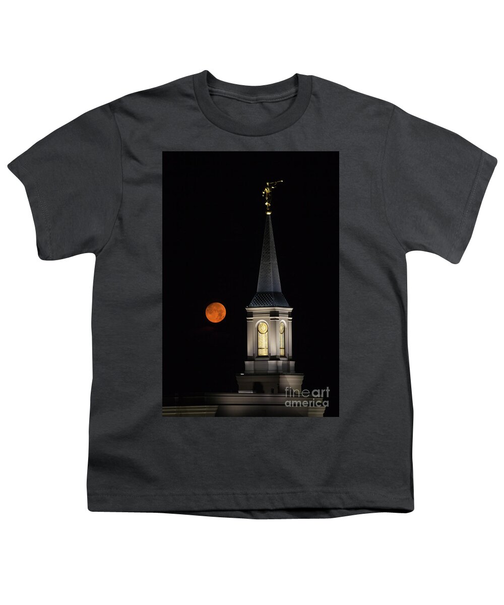 Family Youth T-Shirt featuring the photograph A Beacon in the Night by Bret Barton