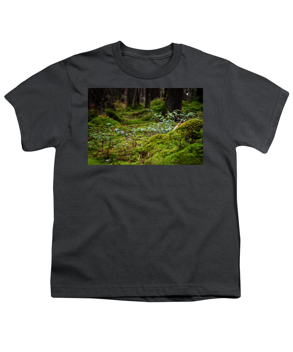 Photo Youth T-Shirt featuring the photograph Moss under the Spruce by Evan Foster