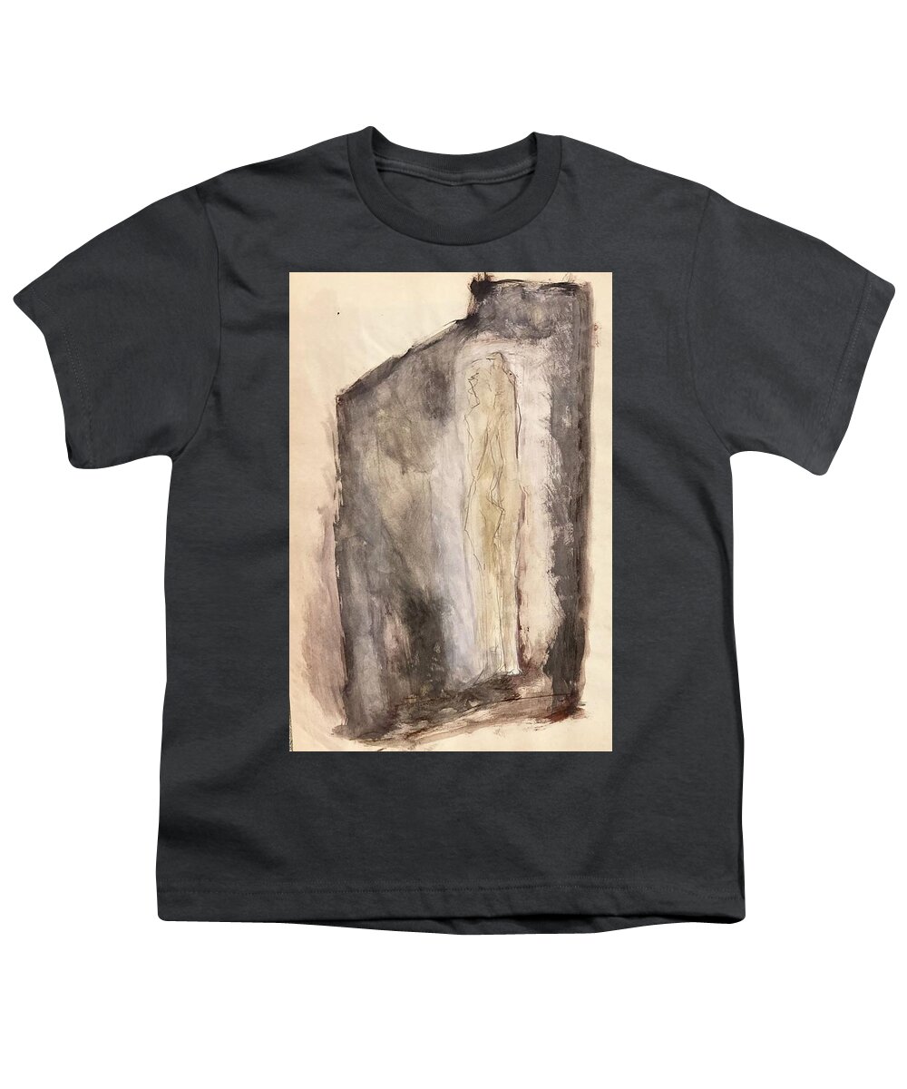 Paper Youth T-Shirt featuring the painting A Couple In A Box by David Euler