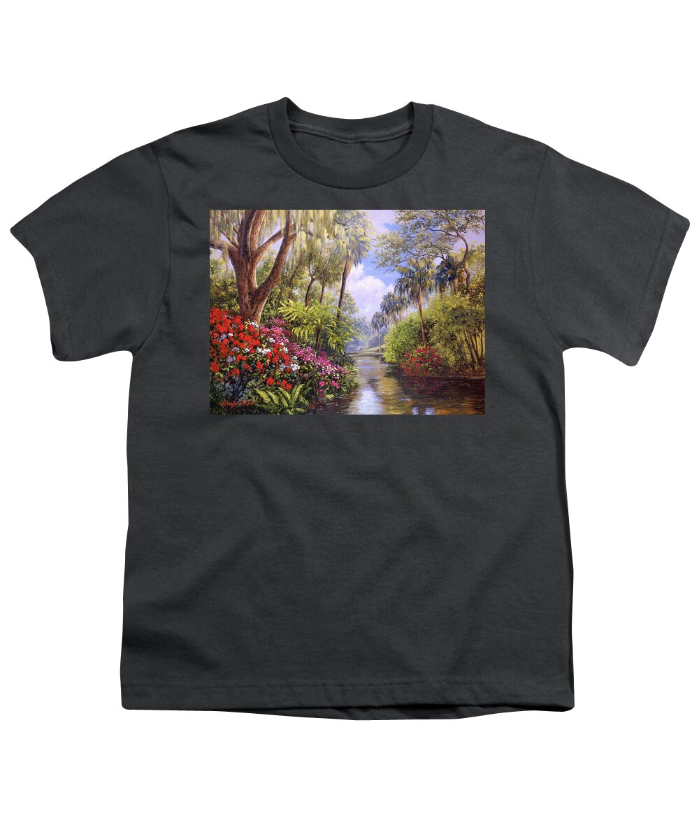 Schaefer Miles Youth T-Shirt featuring the painting A Day in Paradise by Kevin Wendy Schaefer Miles