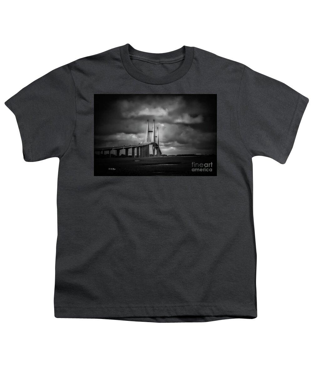 Bridge Youth T-Shirt featuring the photograph A Moody Bridge by DB Hayes