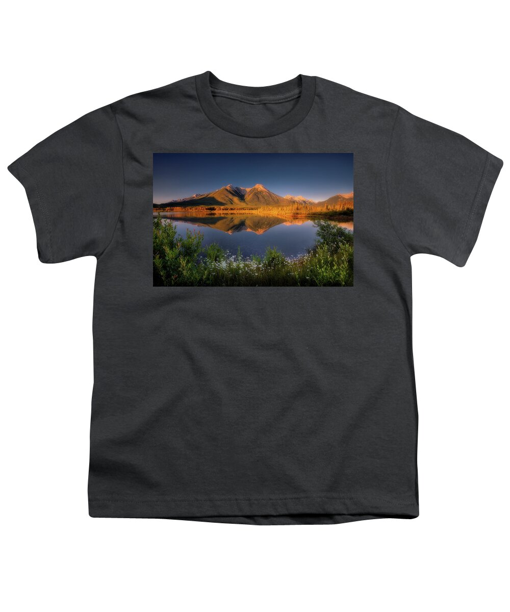 Sunrise Youth T-Shirt featuring the photograph A sunrise reflection by Henry w Liu