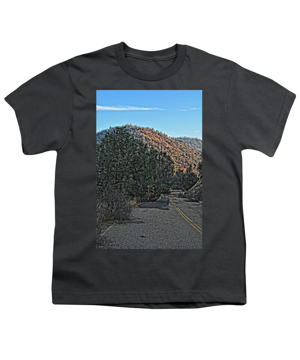 Natural Landscape Youth T-Shirt featuring the photograph Abandoned Road by Maggy Marsh