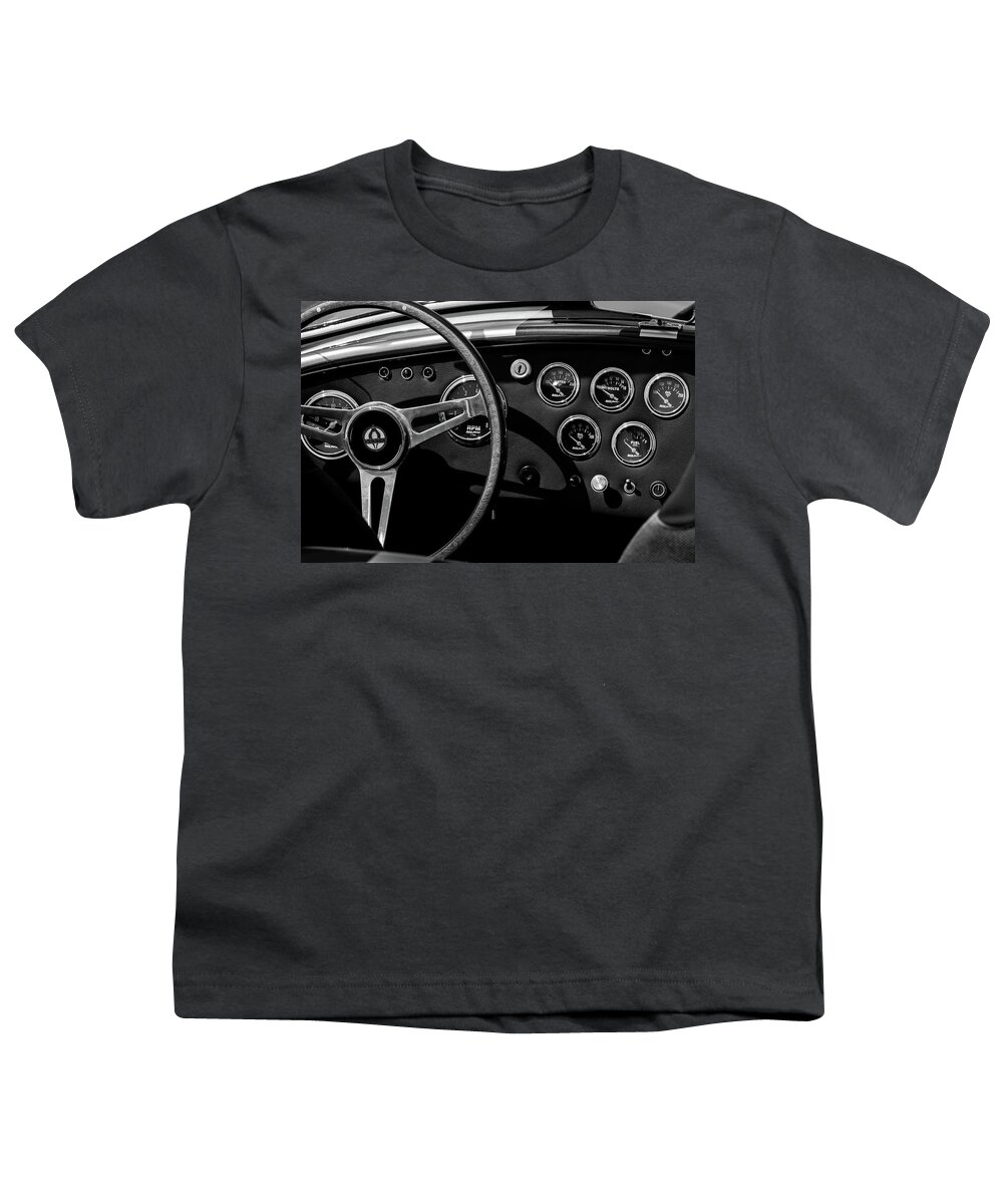 Cobra Youth T-Shirt featuring the photograph AC Cobra Interior by Sebastian Musial