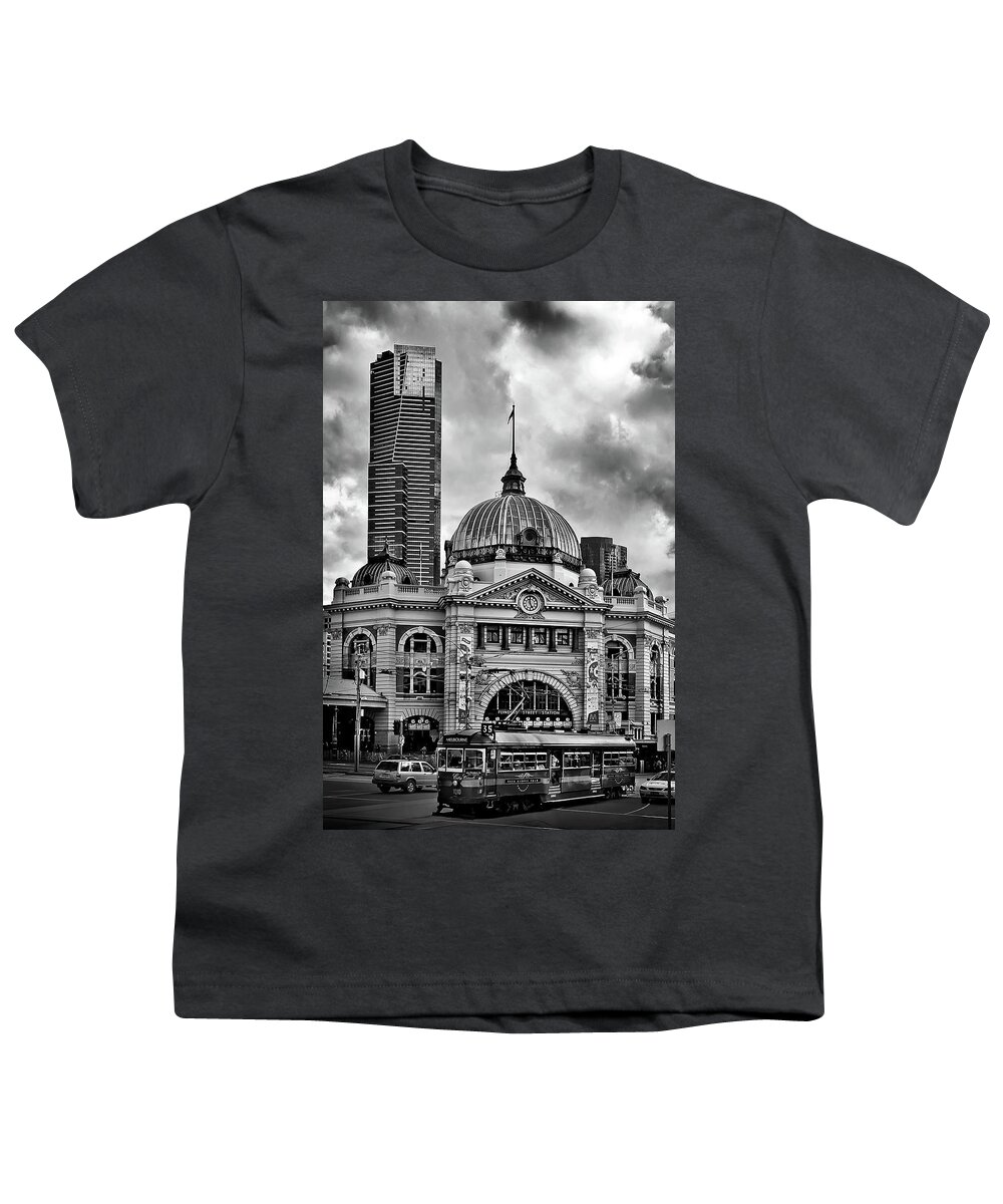 Black And White Youth T-Shirt featuring the photograph Ages of Melbourne by Az Jackson