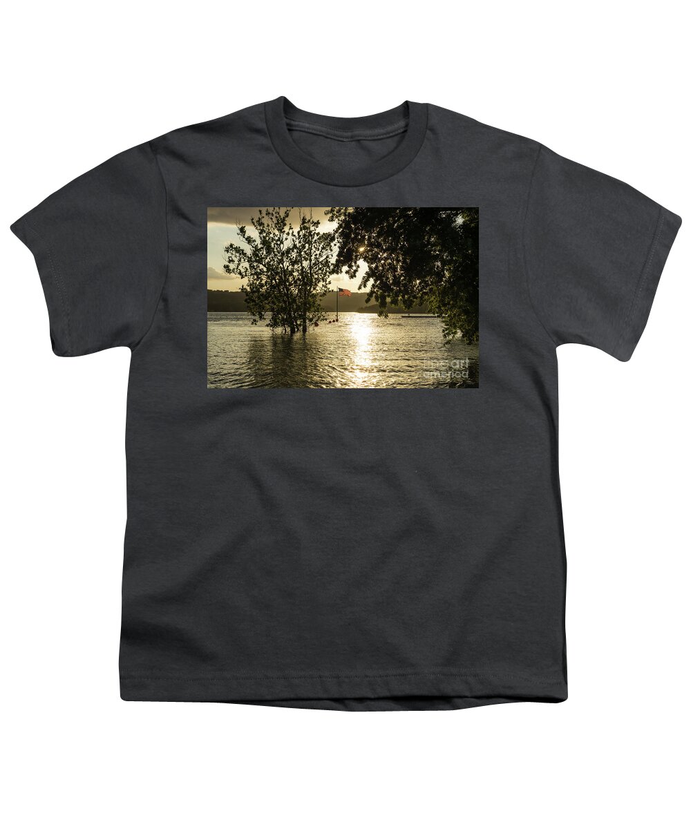 Patriotic Youth T-Shirt featuring the photograph America Stands Strong by Jennifer White