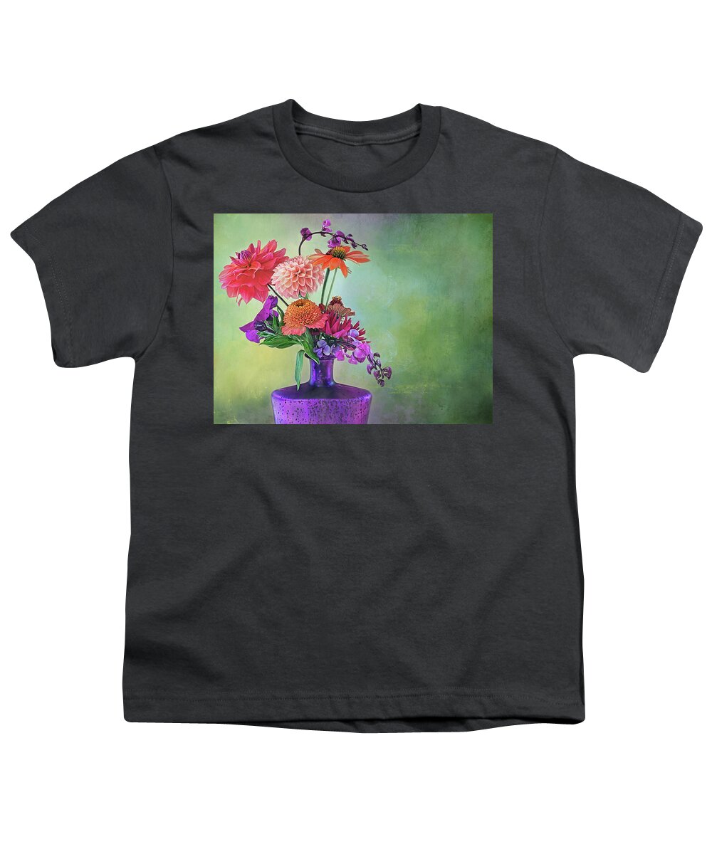 Floral Still Life Youth T-Shirt featuring the photograph Amethyst Jungle by Jill Love