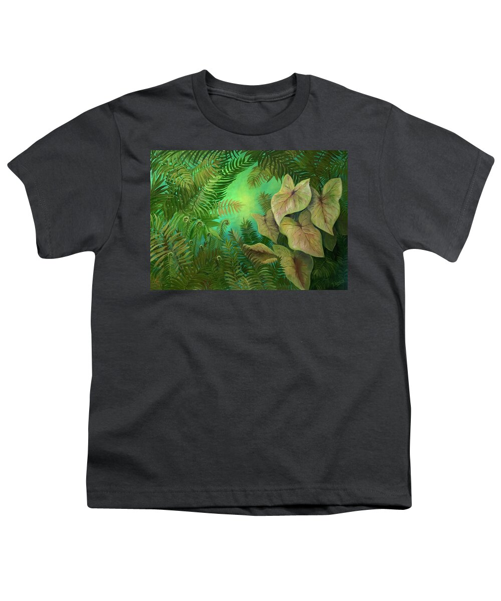 Oil Youth T-Shirt featuring the painting Among the Ferns by Barbara Landry