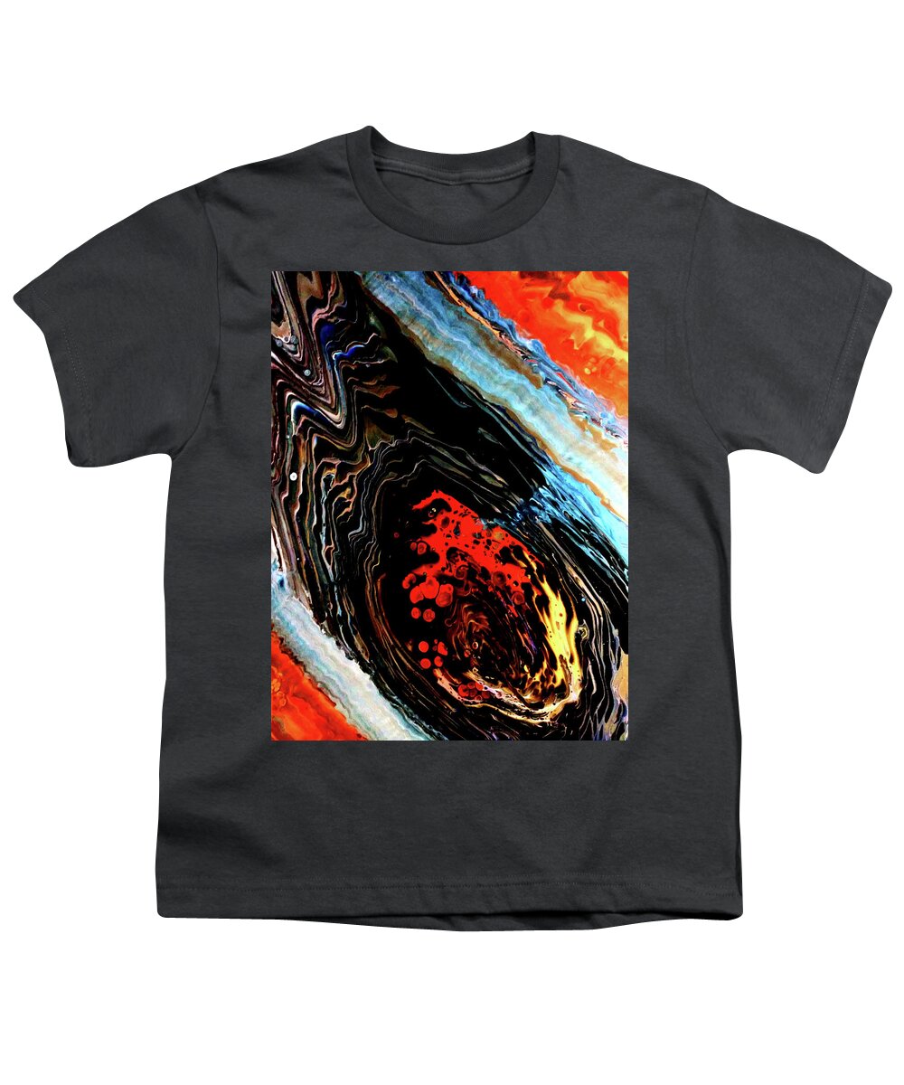 Snake Youth T-Shirt featuring the painting Anaconda Fire by Anna Adams