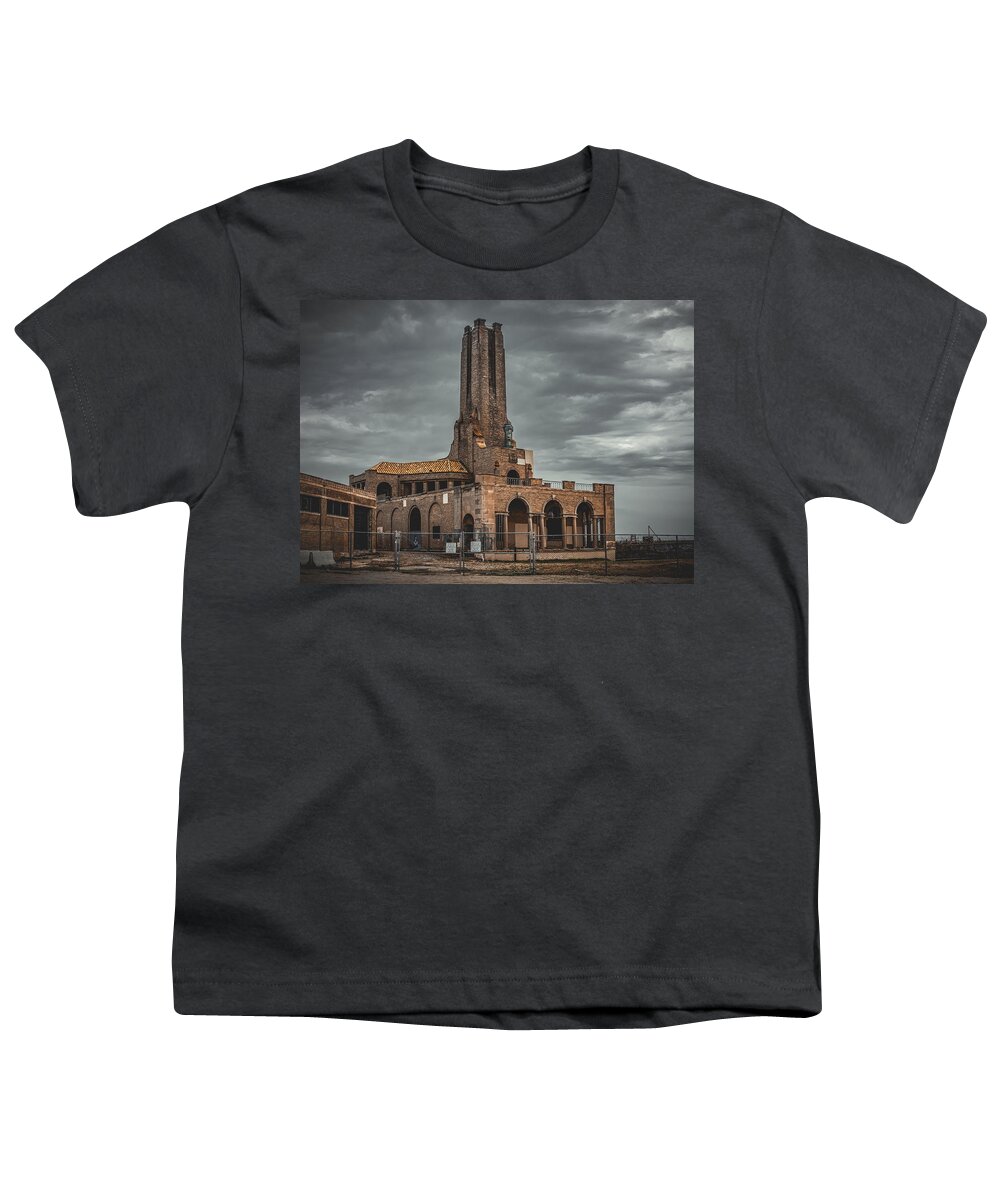 Nj Shore Photography Youth T-Shirt featuring the photograph Asbury Park Steam Power Plant by Steve Stanger